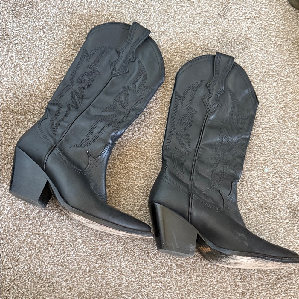 Thursday Black Western Boots